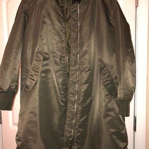 Premium long bomber jacket